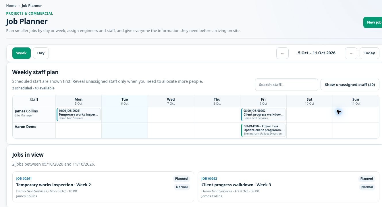 Infinity Alpha Work Scheduler